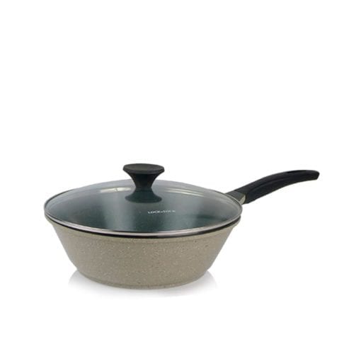 Sartén Wok #30 Stone Con Tapa  - Lock & Lock