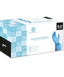 Guante Nitrilo x100 celeste 5 gr. talla L - Isudamerica