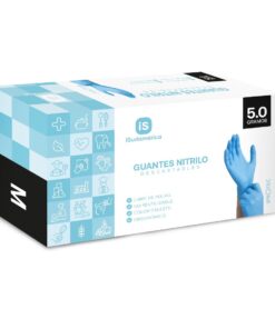 Guante Nitrilo x100 celeste 5 gr. talla M - Isudamerica