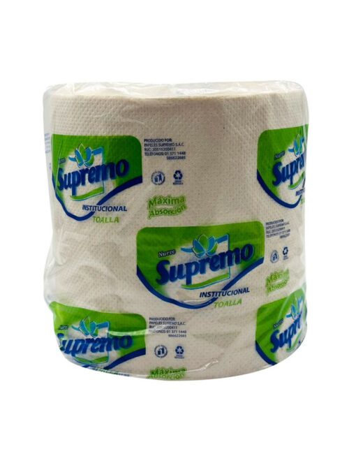 PAPEL TOALLA INSTITUCIONAL 110 MTS/1HJ GOFRADO ECOLOGICO SUPREMO