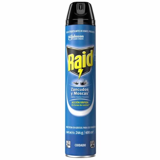 Mata zancudos y moscas doble acción 400 Ml. RAID