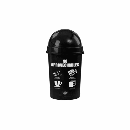 Papelera Cosmos 80 Negro - No Aprovechables (REY)