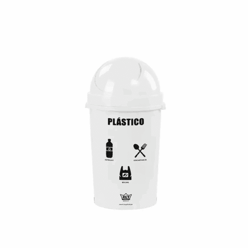 Papelera Cosmos 80 Blanco - Plástico (REY)