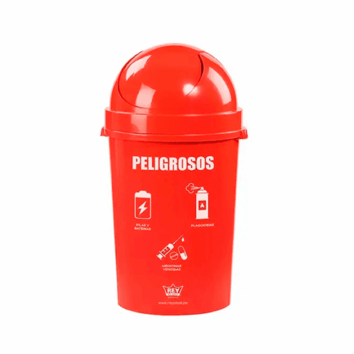 Papelera Cosmos 80 Rojo - Peligrosos (Rey)