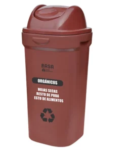 Papelera 50 Lt Bodeg. C/Logo Marrón (BASA)