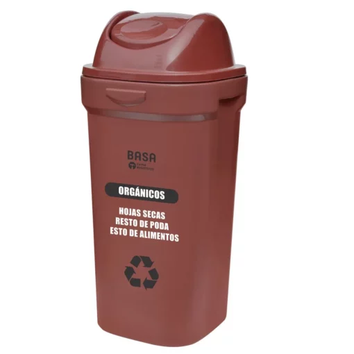 Papelera 50 Lt Bodeg. C/Logo Marrón (BASA)