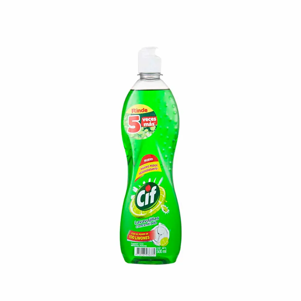 Lavavajilla Líquida Limón 500 ml CIF