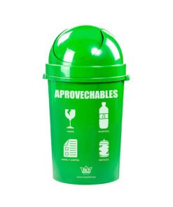 Papelera Cosmos 80 Verde - Aprovechables (REY)