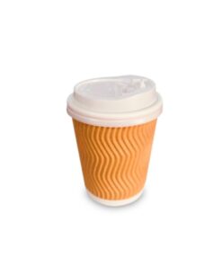 Vaso corrugado 8 oz. con tapa x50 und. - Ineco
