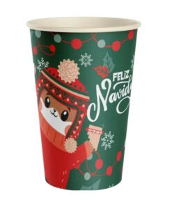 Vaso carton 12 oz. diseño navidad x25 und. - Pamolsa