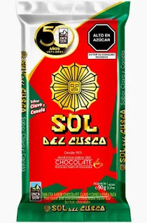 Tableta Chocolate Clavo y Canela 90 gr SOL DEL CUSCO