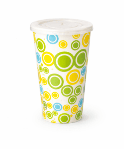 Vaso 16 oz. bubble green x50 con tapa - Dasil