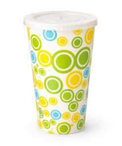 Vaso 20 oz. bubble green x50 con tapa - Dasil