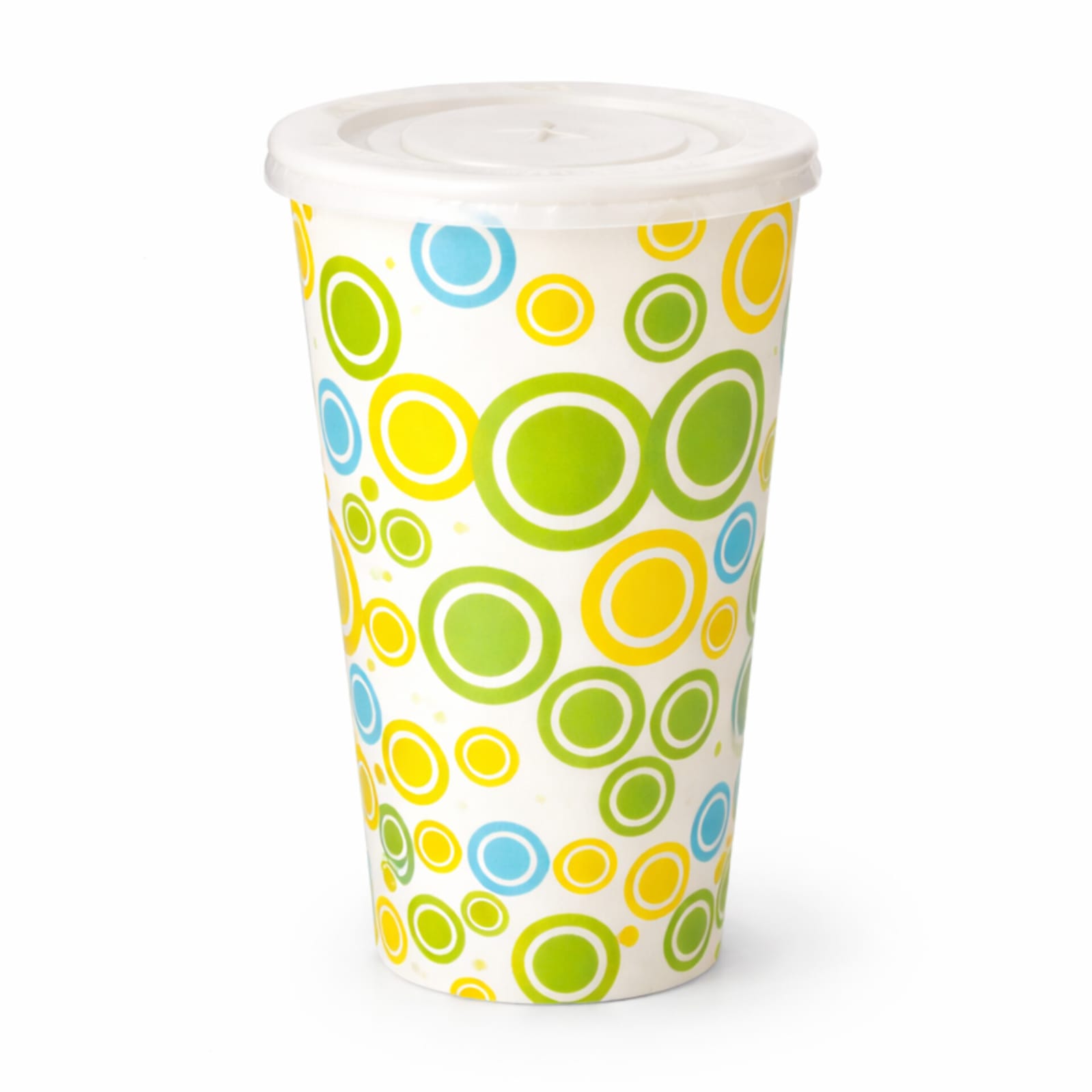 Vaso 20 oz. bubble green x50 con tapa - Dasil