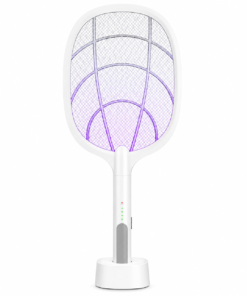 Raqueta electrica antizancudos luz led con parante - Beston